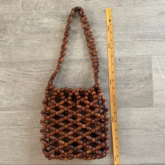 Brown Beaded Handbag - Picture 7 of 9